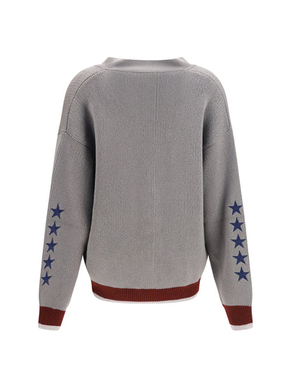 Off-White College Varsity Knit Cardigan - Rosin Port Royal