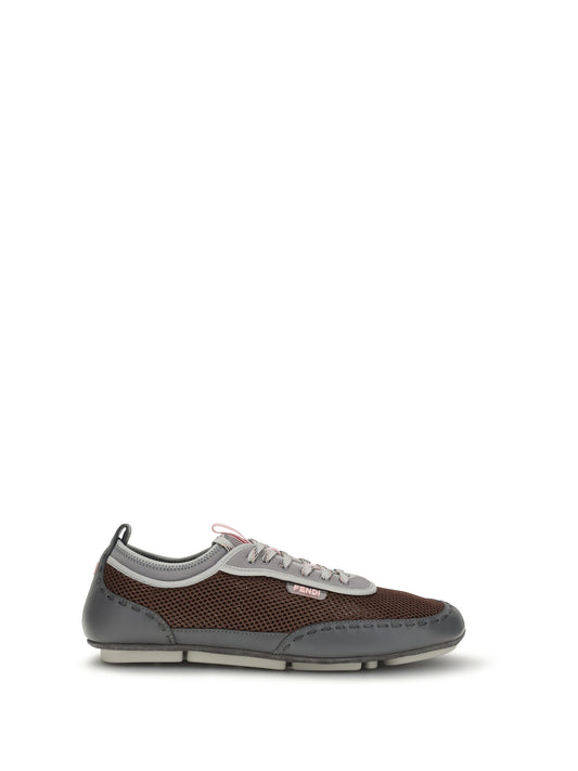 FENDI Leather and mesh Sneakers by Fendi