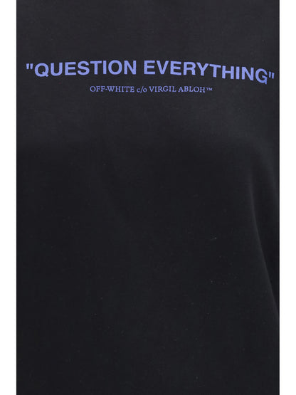 Off-White Question Everything Hoodie - Black-Electric Blue