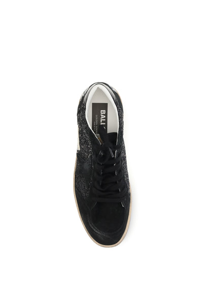 Golden Goose Ball Star Glitter Sneakers - Black