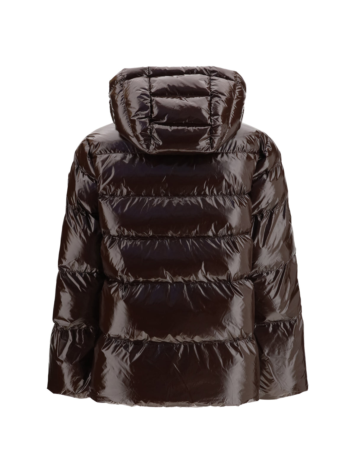 Pinko Hooded Eleodoro Down Jacket - Brown Testa Moro