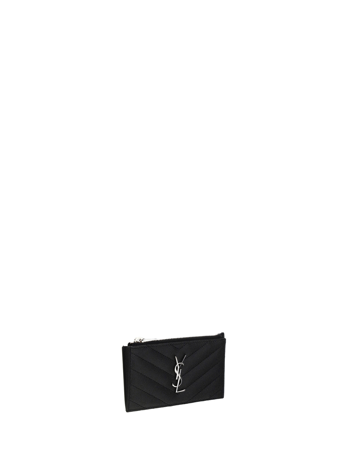 Saint Laurent Leather Cardholder - Black