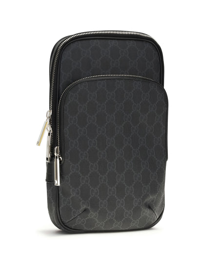 Gucci GG Supreme Shoulder Bag - Black/Black/Brb/Blk