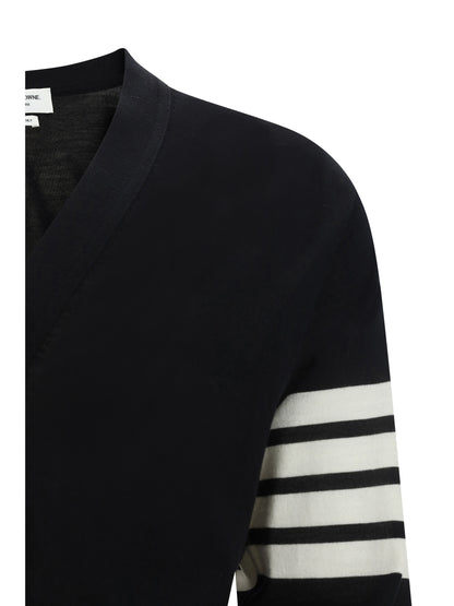 Thom Browne Virgin wool Cardigan - Black
