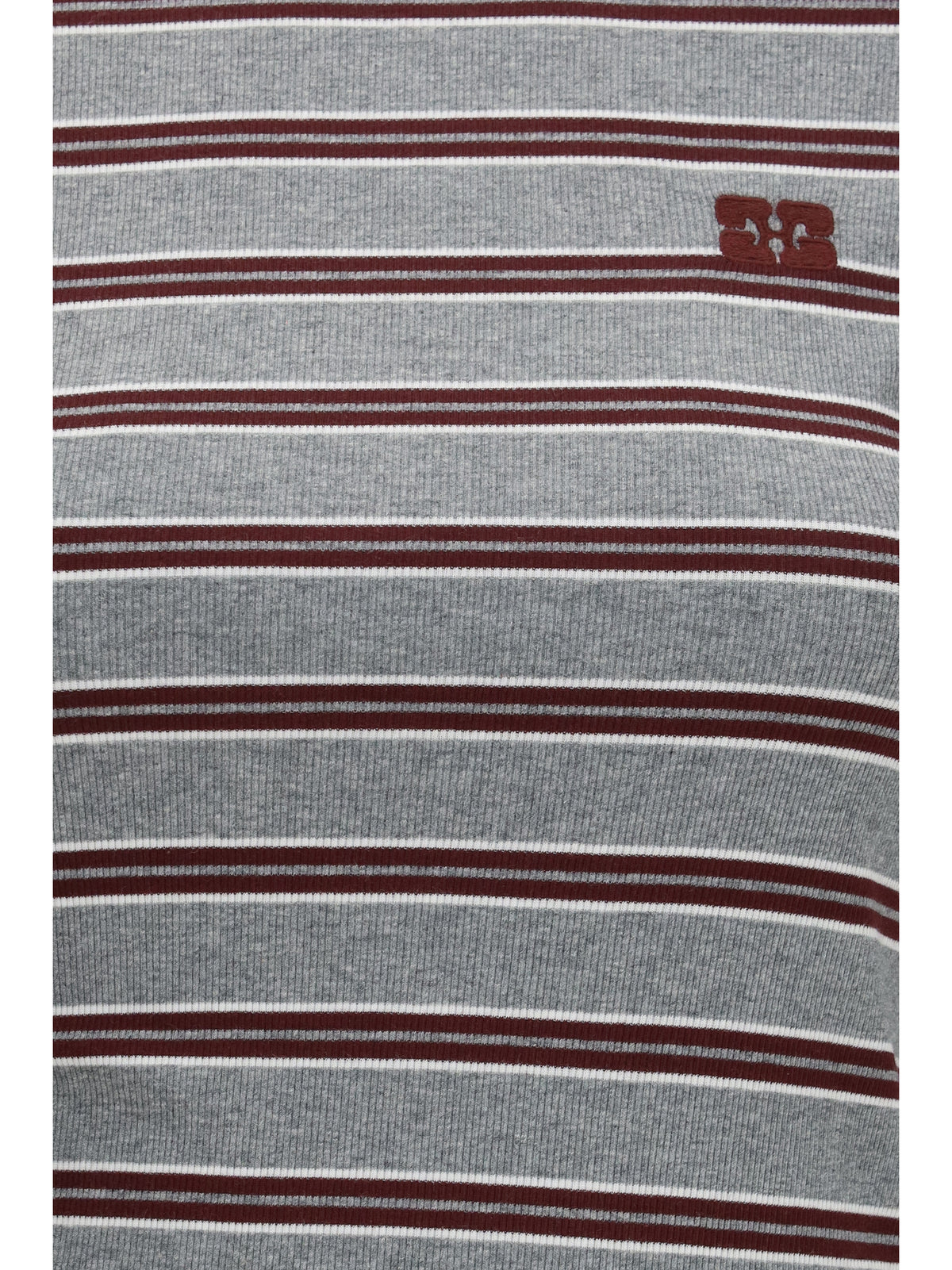 Ganni Double-sleeve striped cotton T-shirt - Port Royale
