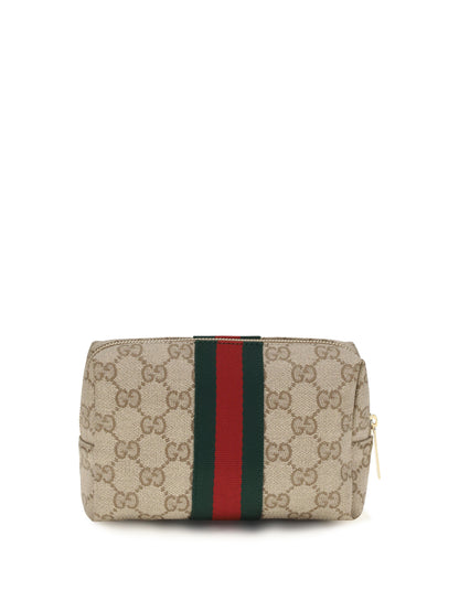 GUCCI Medium Beauty Case with Web stripe