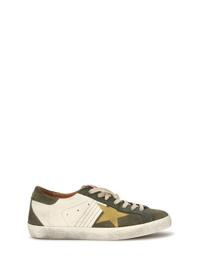 Golden Goose Super Star Sneakers - Olive Green/Cream/Ocher