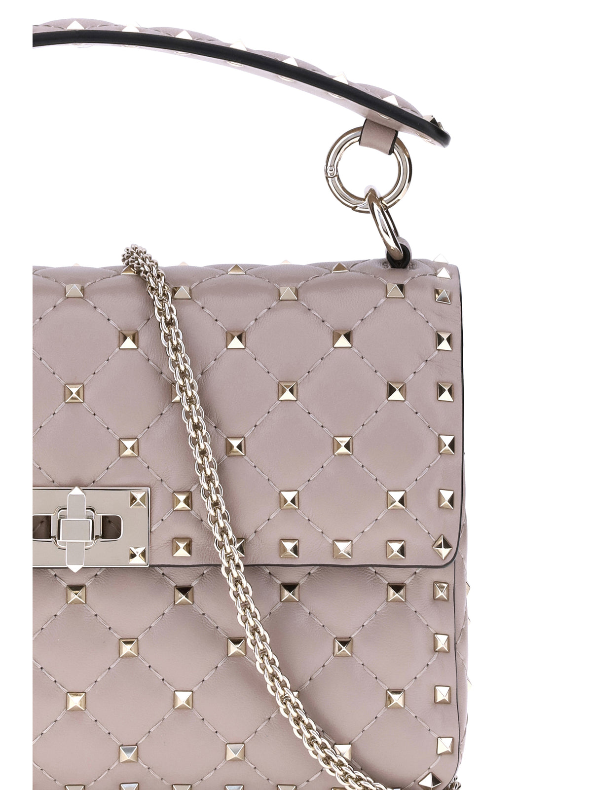 Valentino Garavani Rockstud Spike Handbag - Poudre