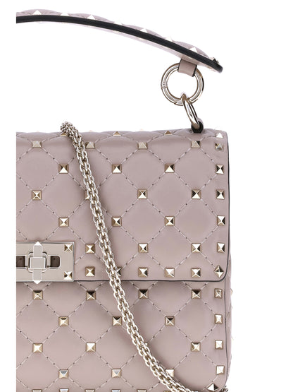 Valentino Garavani Rockstud Spike Handbag - Poudre