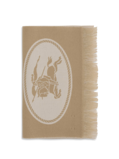 BURBERRY Logo wool Scarf