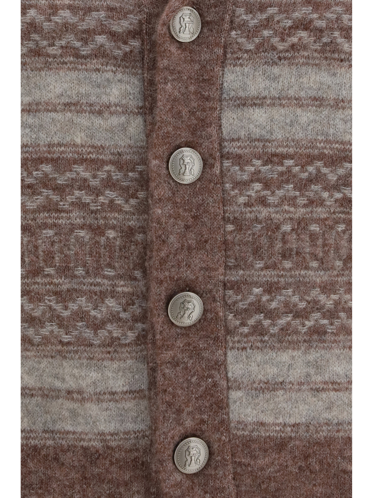 Brunello Cucinelli V-neck button Cardigan - Lava