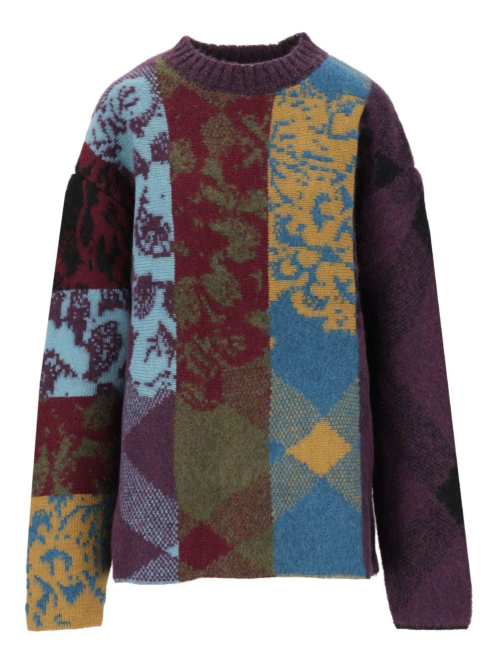 Dries Van Noten Patchwork Wool Sweater - Multi