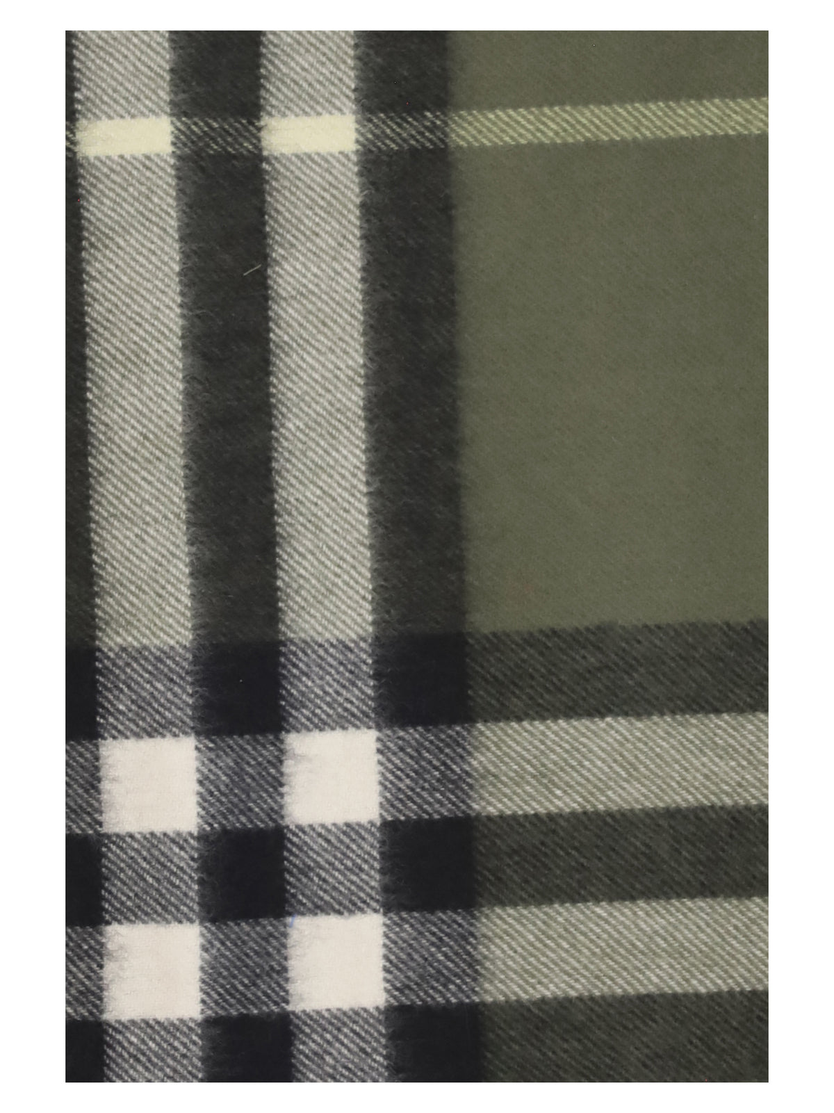 Burberry Check cashmere Scarf - Pea Green