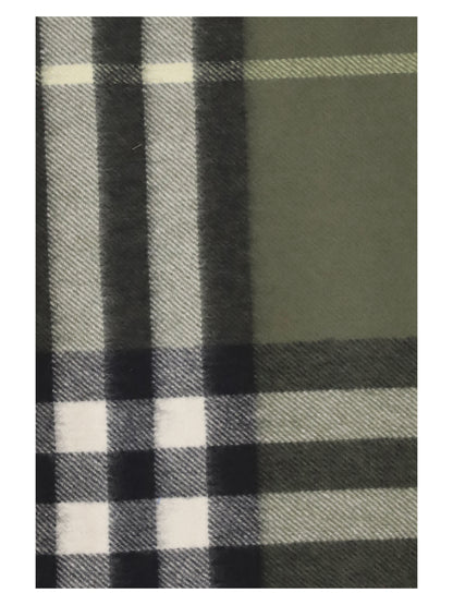 Burberry Check cashmere Scarf - Pea Green