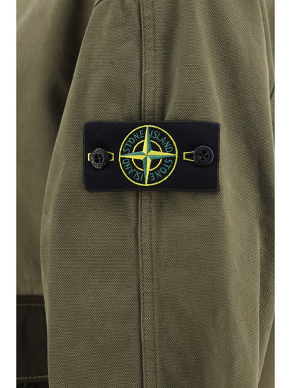 Stone Island Outwear Jacket with pockets and zipper details - Military Green