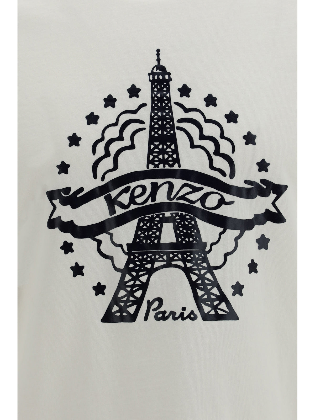 Kenzo Kenzo Eiffel Tower Design cotton T-shirt - Off White
