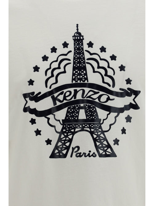 Kenzo Kenzo Eiffel Tower Design cotton T-shirt - Off White