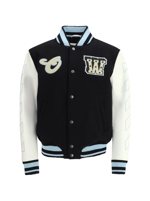 Off-White Varsity Star Logo Jacket - Black