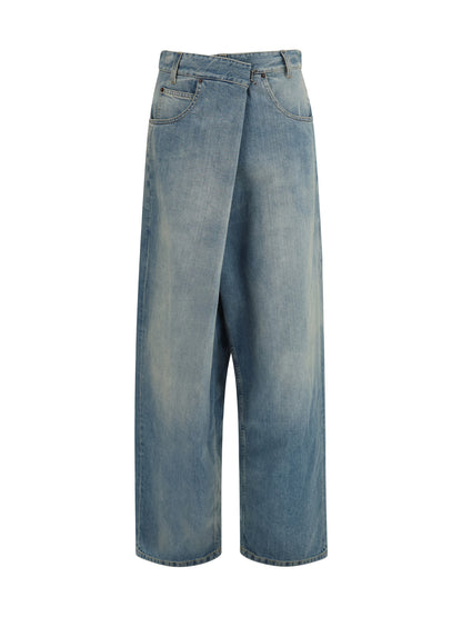 Maison Margiela Wrap wide-leg Jeans - Old Blue
