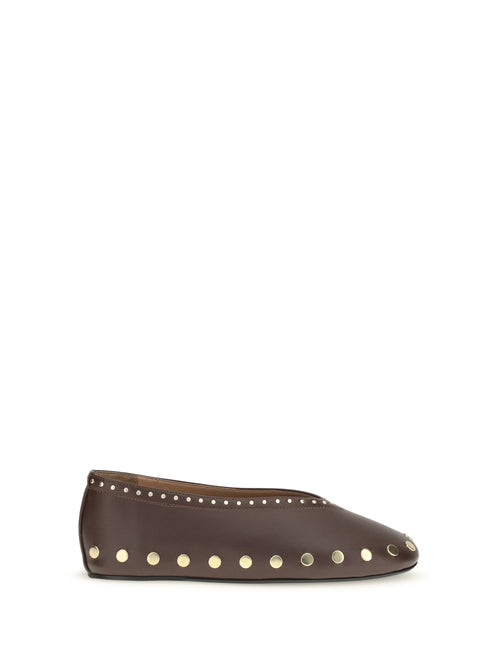 Ganni Jenny Ballerinas - Chicory Coffee