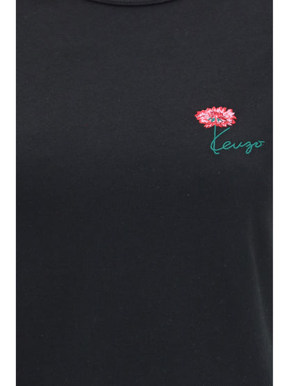 KENZO Kenzo Tulip embroidered cotton T-shirt