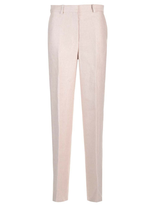 Theory High-Waisted Linen Twill Trousers - Beige