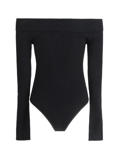 AlaïA off-shoulder Bodysuit - Noir Alaia