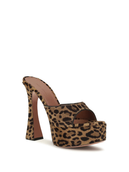 Amina Muaddi Leopard-print Dalida Sandals - Leopard Pony