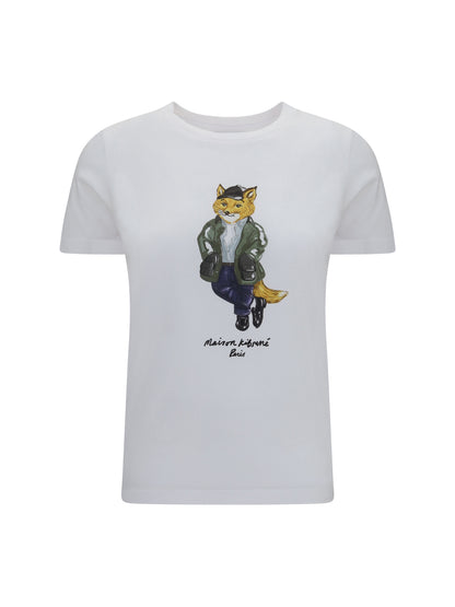 Maison Kitsuné Cotton logo T-shirt - White