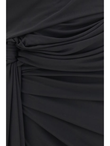 Balenciaga Draped asymmetric Dress - Black