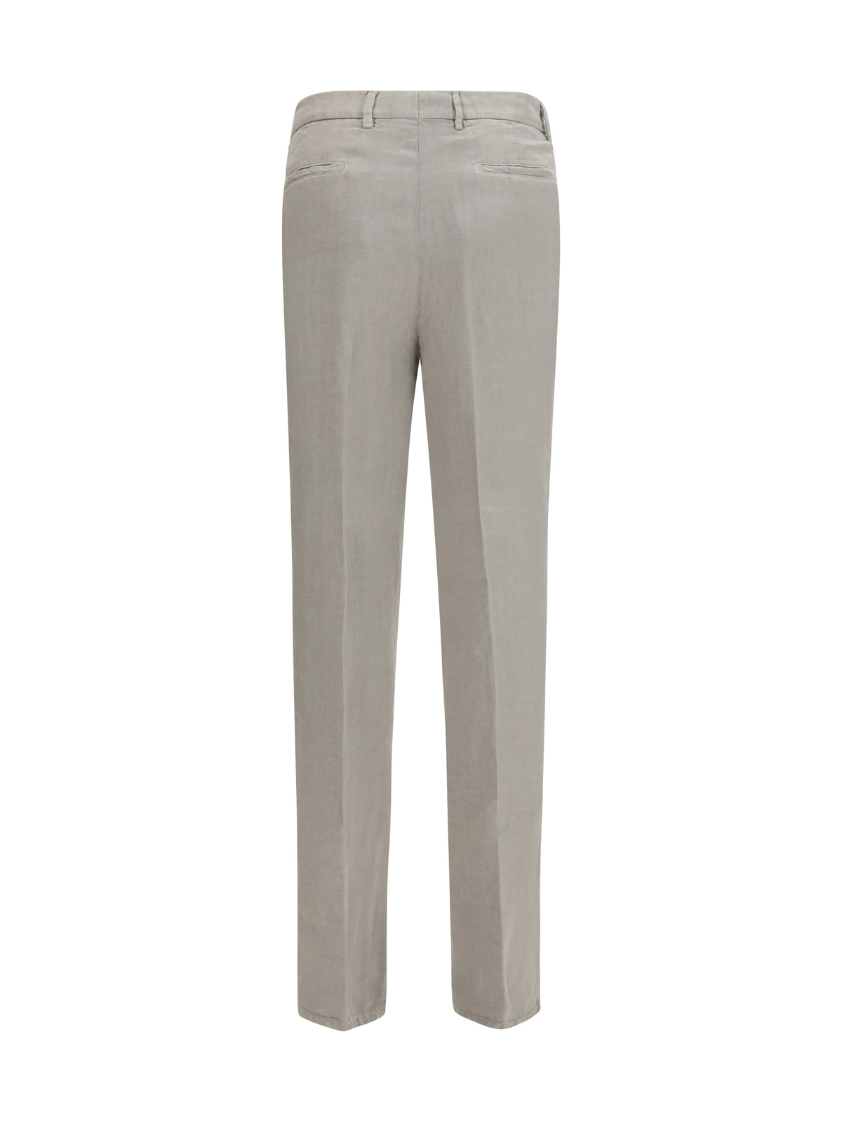 Brunello Cucinelli Garment dyed ginen gabardine Pants - Kaky
