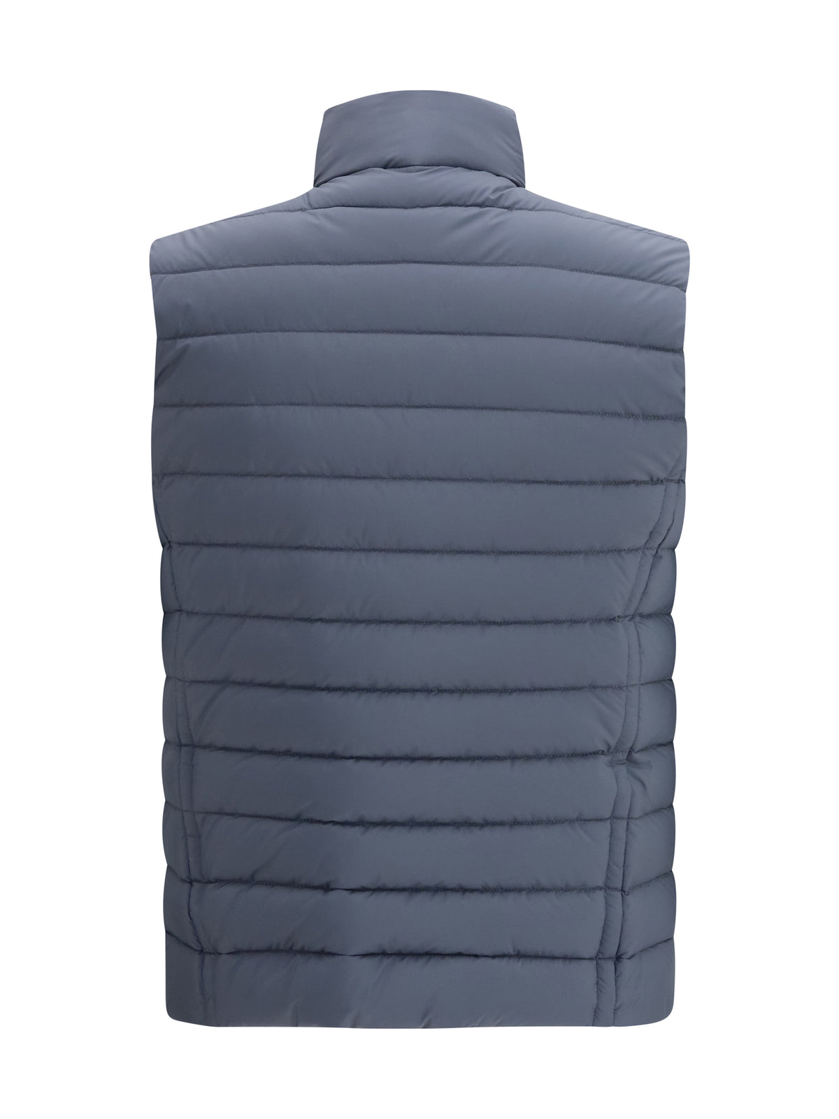 Moorer Calaf-S3 Quilted Gilet with boudin padding - Chambray