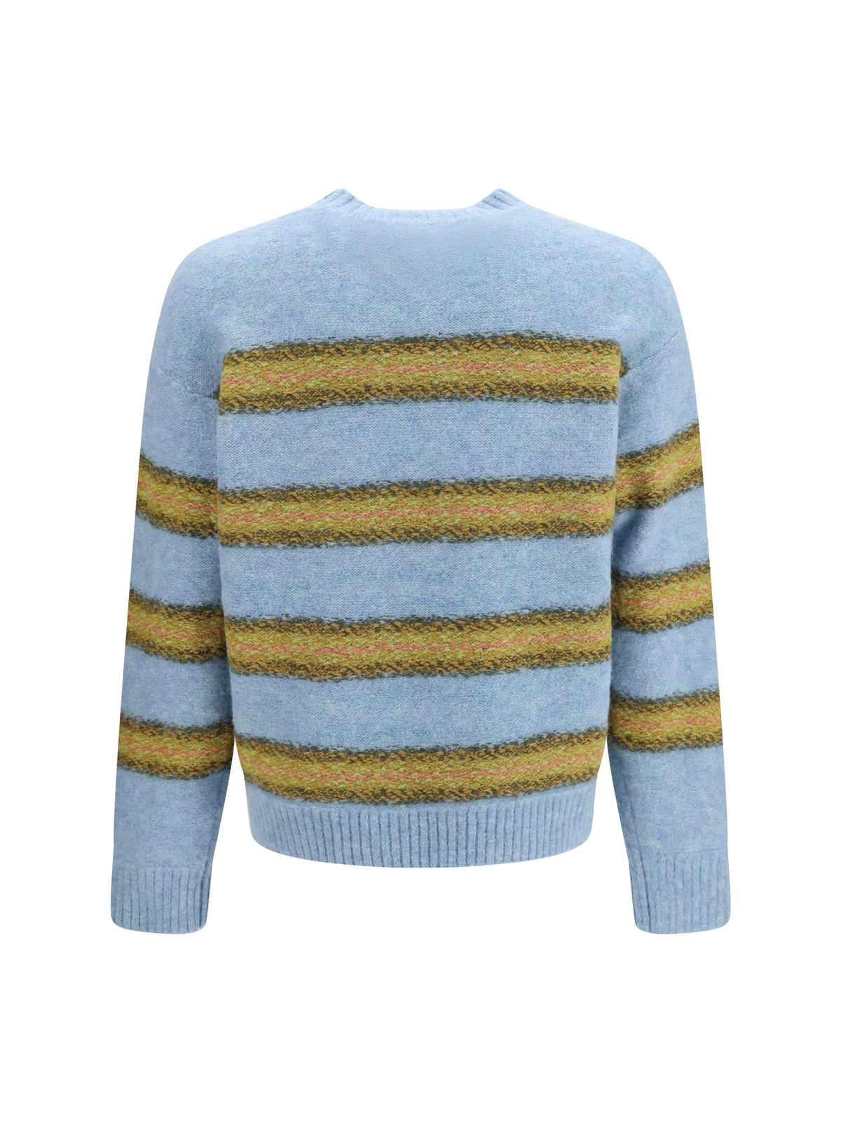 Dries Van Noten Striped crewneck Sweater - Light Blue