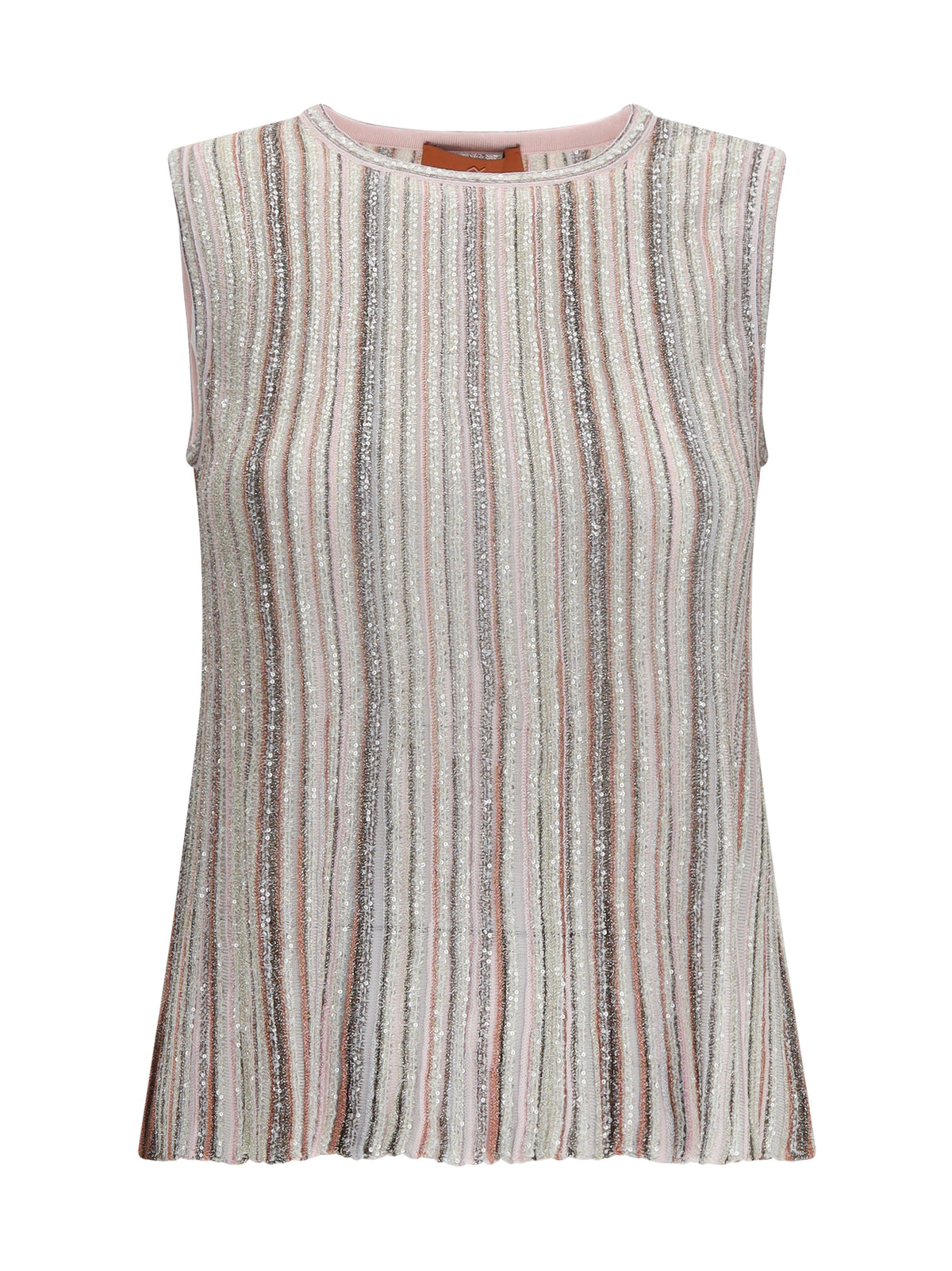 Missoni Sleeveless ribbed sequin Top - Pink Tones