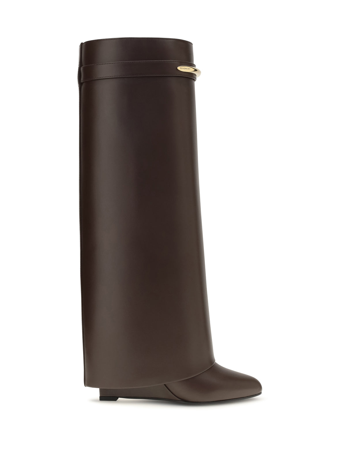 Givenchy Leather Shark Boots - Ebony Brown