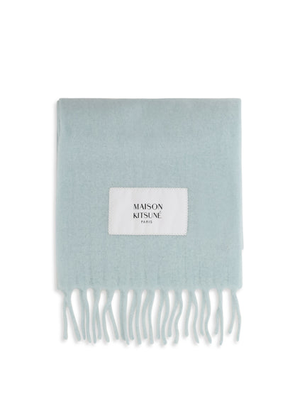 Maison Kitsuné Baby alpaca Scarf - Aqua Green