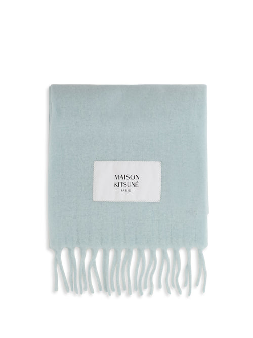 Maison Kitsuné Baby alpaca Scarf - Aqua Green