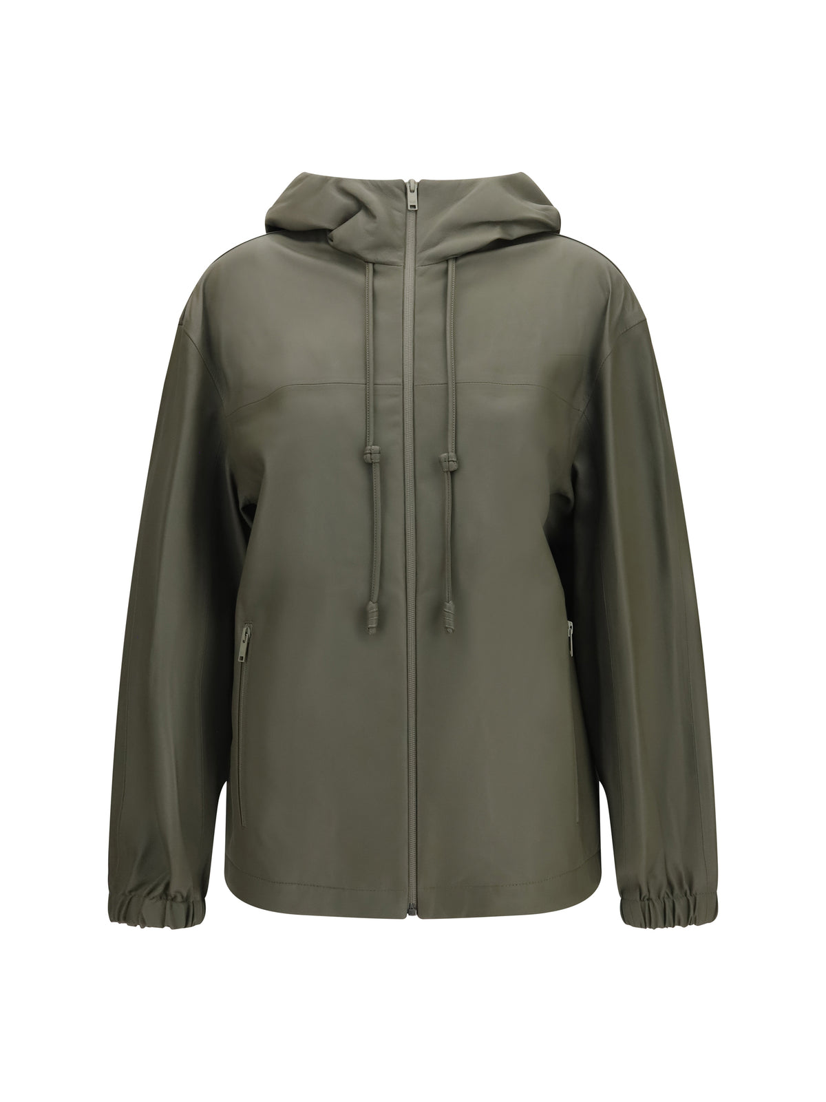 Bottega Veneta Lightweight nappa leather Jacket with Intrecciato Hood - Desert Taupe