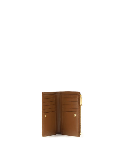Bottega Veneta Lambskin Wallet - Tannin-Gold