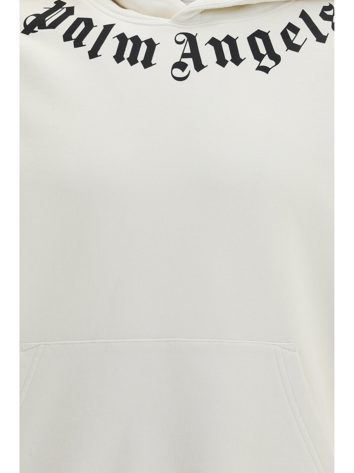 Palm Angels Neck Logo Hoodie - Off White Black