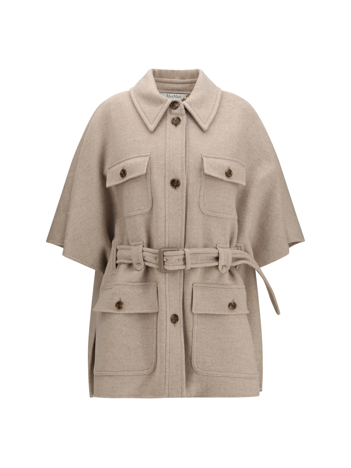 Max Mara Nettare cashmere Cape with belt - Roccia