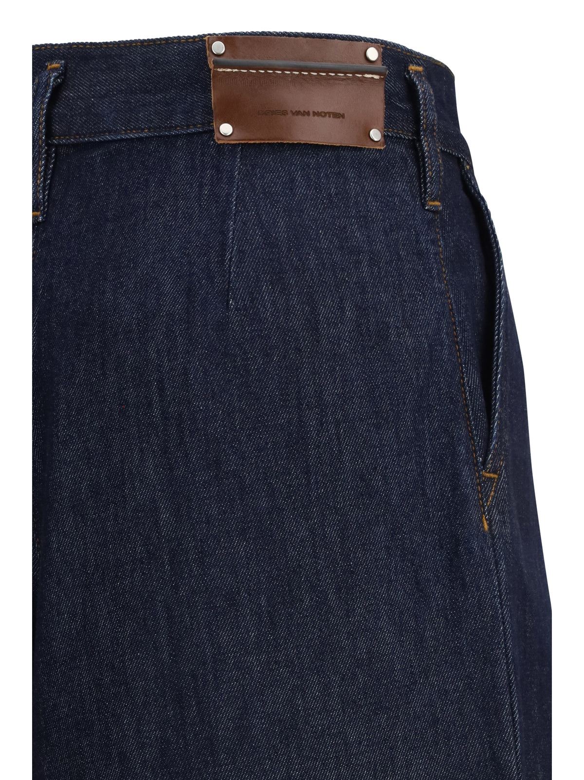 Dries Van Noten Wide-leg Jeans with pleats - Indigo