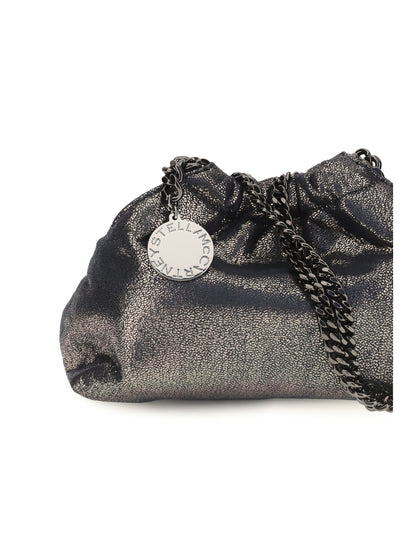 Stella Mccartney Falabella mini drawstring Shoulder Bag - Dark Navy