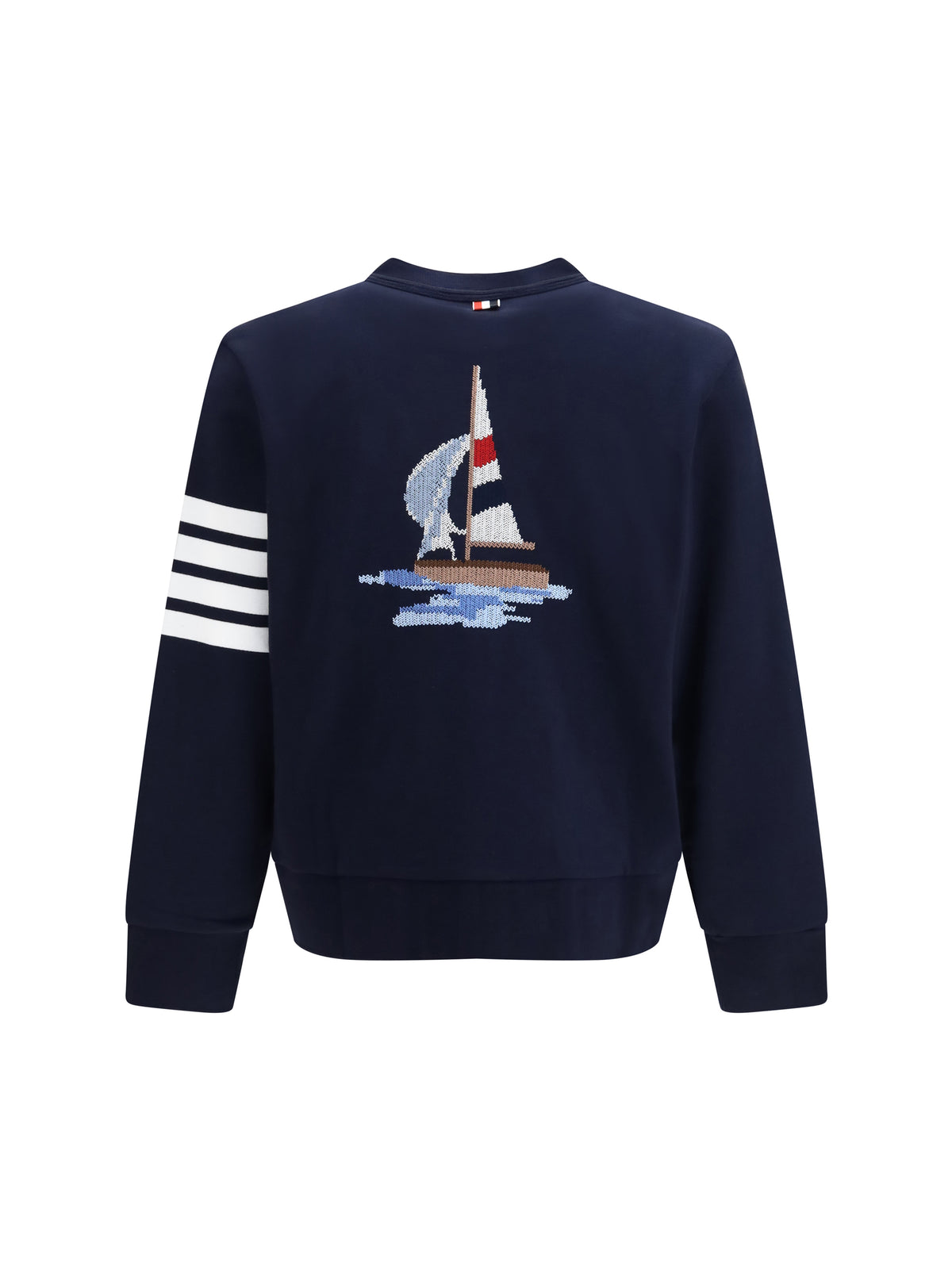 Thom Browne 4-Bar Boat cotton Cardigan - Navy