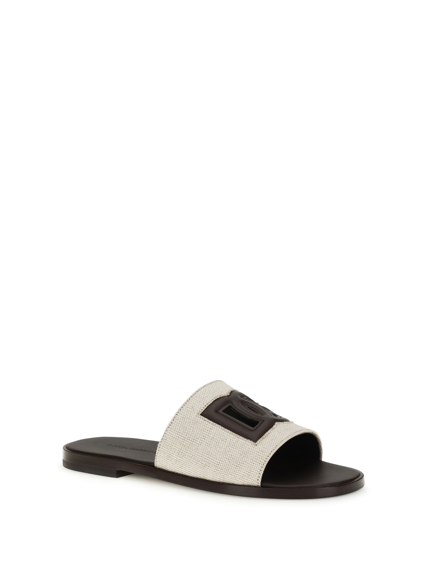 DOLCE & GABBANA Canvas slide Sandals