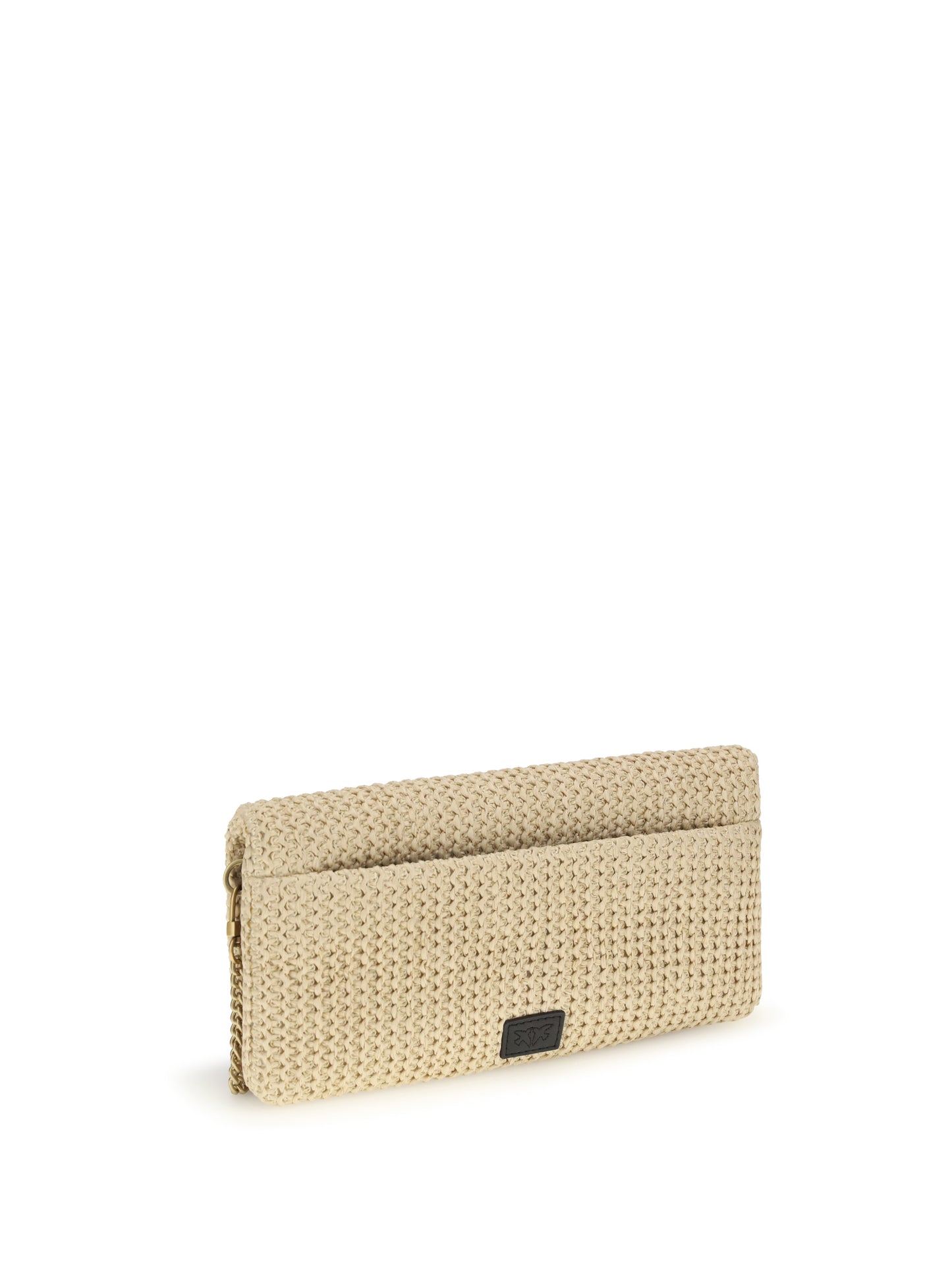 PINKO Love Bag Click Soft Horizontal Classic in raffia