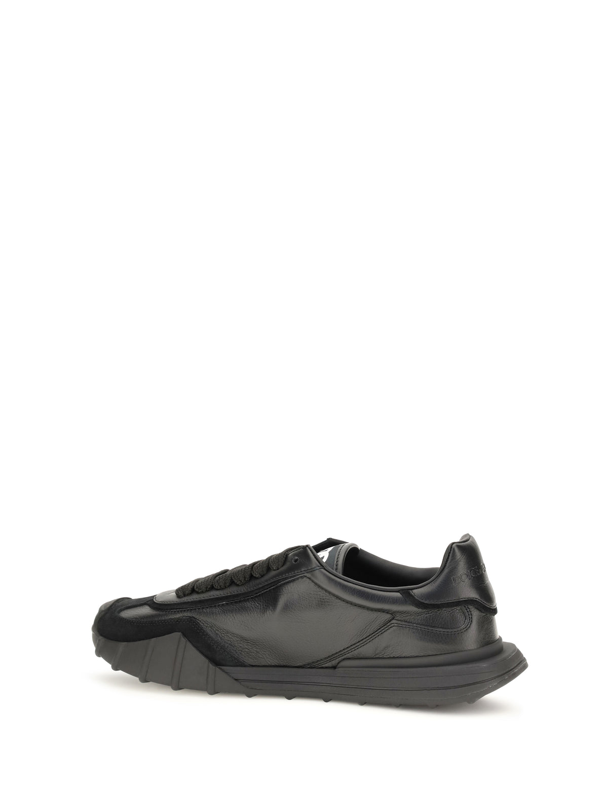 Dolce & Gabbana Athletic fabric and leather Sneakers - Black/Black