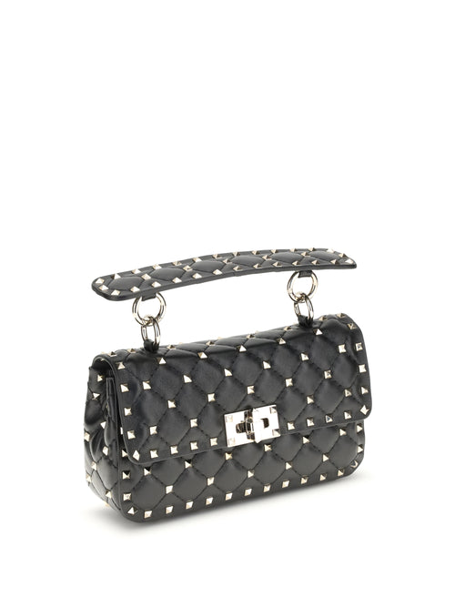 Valentino Rockstud Spike mini Top Handle Bag in nappa - Black