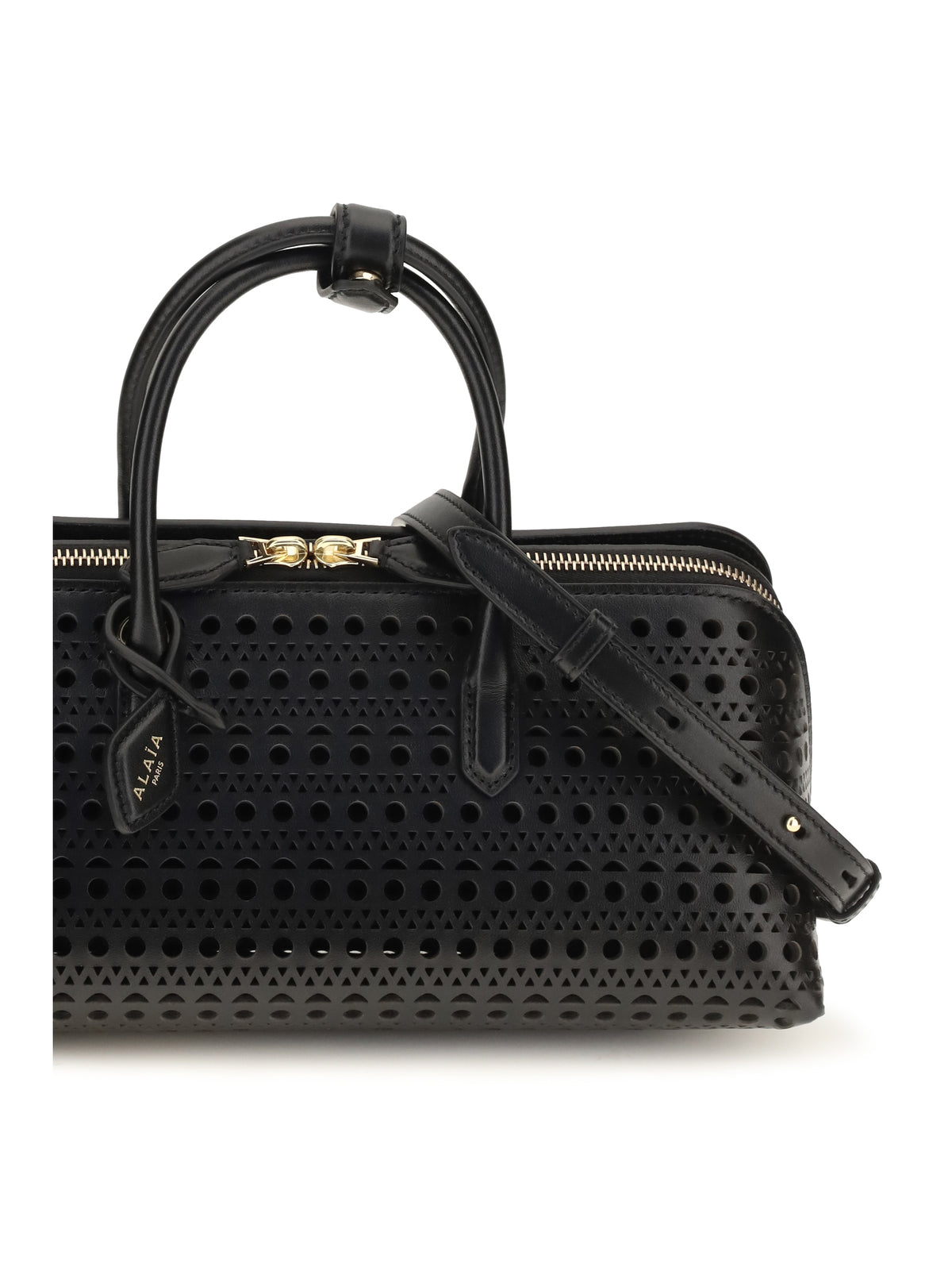 Alaïa Small Delta nabuk Handbag - Noir
