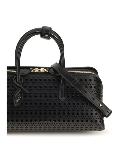 Alaïa Small Delta nabuk Handbag - Noir